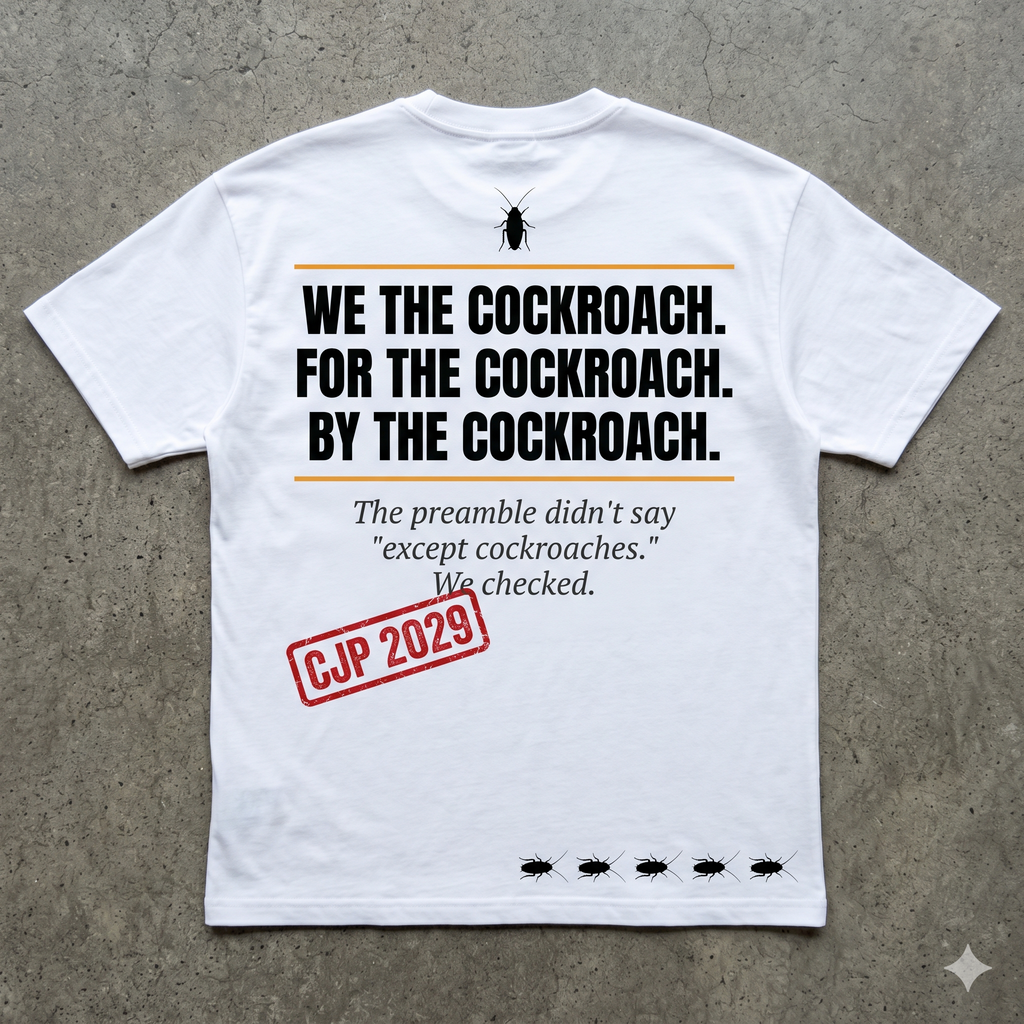 Ab Ki Baar Cockroach Sarkar — Street Art Tee Front View